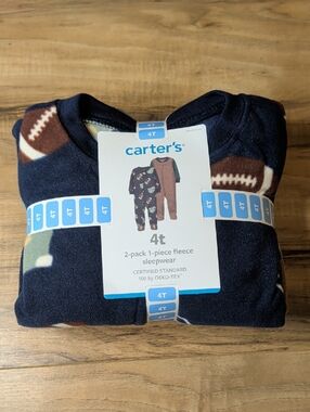 Carter's 2 Pack Fleece Footed Pajamas Size 4T